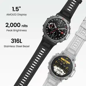 Gadgetoo Amazfit T-Rex 3 Rugged Smartwatch With 12 Month'S Warranty