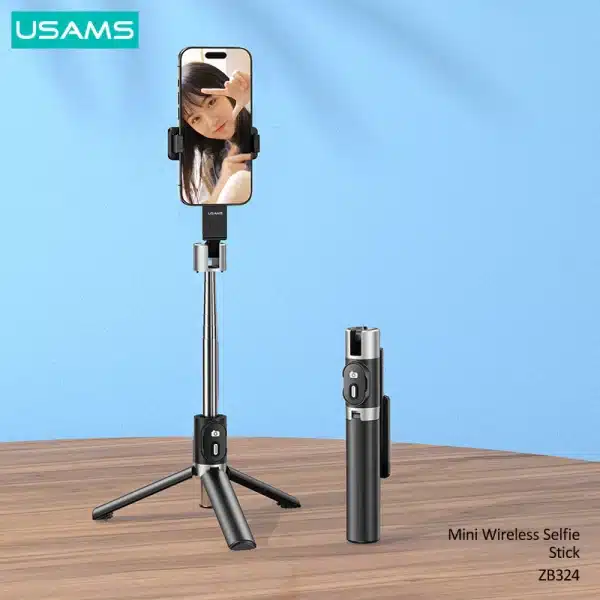 Usams ZB324 Wireless Bluetooth Remote Selfie Stick Tripod Stand 1.1M