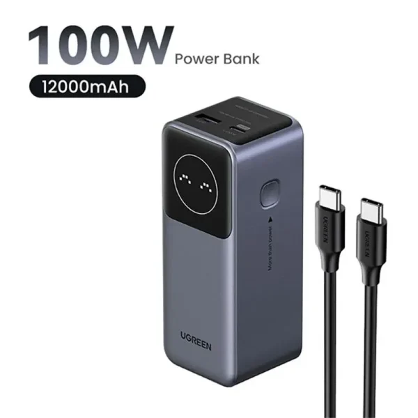 UGREEN PB724 Nexode 12000mAh 100W Power Bank with Smart Digital Display (35526B)