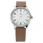 Titan Men's Urban Edge Lustrous Silver Dial Leather Watch 1802SL01