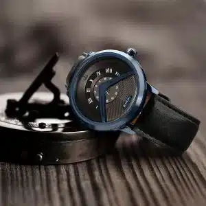 Gadgetoo Titan Maritime Black Dial Analog Leather Strap Watch For Men 1828Ql04