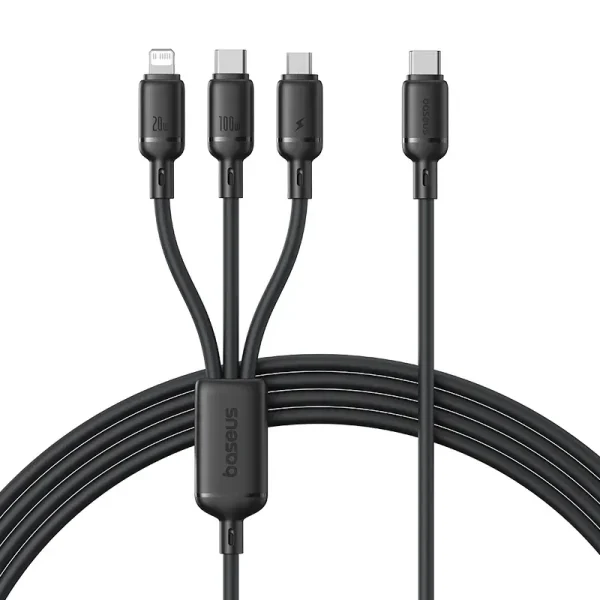 Baseus Silky One-for-Three Fast Charging Cable USB-C to Micro Lightning Type-c 100W 1.5m
