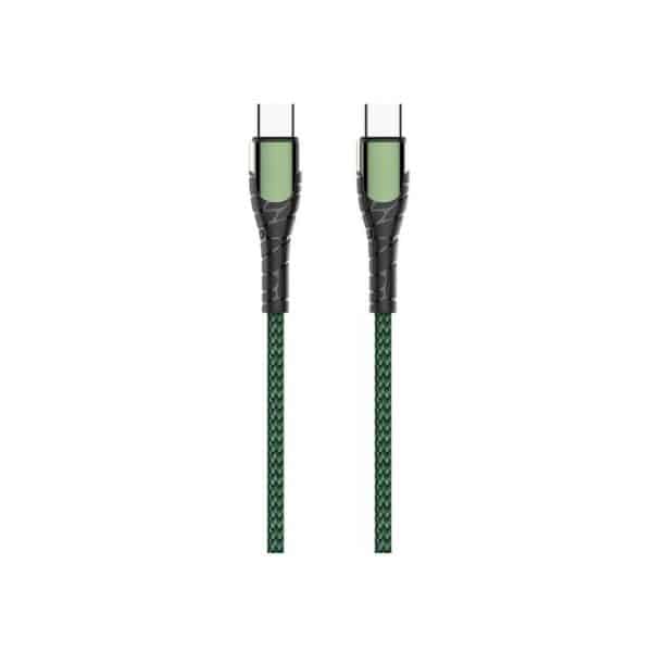 LDNIO LC101 60W Nylon Braided Metal Fast Charging PD Type C to Type C Cable — 1M