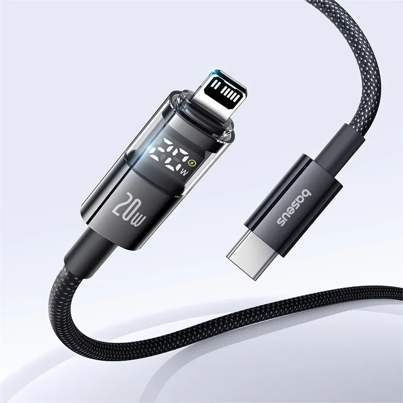 Baseus-Pd-20W-Display-2-Fast-Charging-Data-Cable-For-Iphone-14-13-12-11-Type-C-To-Lightning-1M-Cosmic-Black-P10382703121-00-5 Baseus Pd 20W Display 2 Fast Charging Data Cable Type-C To Lightning 1M - Image 1