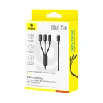 Baseus Silky One-for-Three Fast Charging Cable USB-C to Micro Lightning Type-c 100W 1.5m