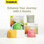 Baseus Air Freshener Margaret Series 4pcs Combo 1x Neon Garden 1xRainbow Meadow 1xCedar Oud 1xPomelo Coast
