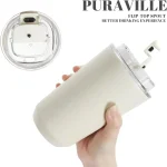 Tumbler Thermos Cup Milky White Coffee Mug Insulated Water Bottle 240ml