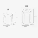 Xiaomi Bodi Smart Rice Storage Box Negative Ion Vacuum Preservations Food Storage Box 12L - Image 2