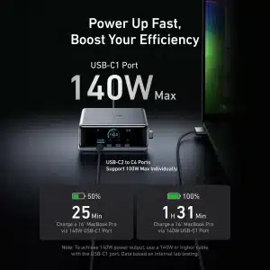 Gadgetoo Anker Prime Charger (250W, 6 Ports, Ganprime) Charging Station
