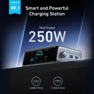 Gadgetoo Anker Prime Charger (250W, 6 Ports, Ganprime) Charging Station Gadgetoo Anker Prime Charger (250W, 6 Ports, Ganprime) Charging Station