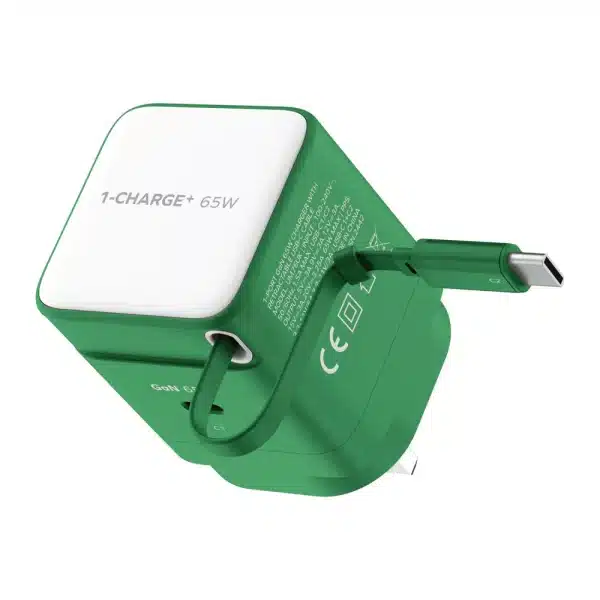 1-Charge+ 1-Port GaN Charger With Built-In USB-C Cable 65W quantity