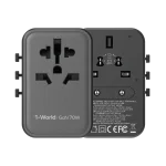 1-World² 5-Port Mini Universal Travel GaN Charger 70W with Dual AC - Image 2