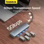 Baseus Usb Hub 4 Port ABS Hub Usb 3 0 for Laptop Multi Splitter Adapter For Xiaomi Lenovo Macbook PC Computer Accessories - Image 6