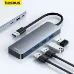 Baseus Usb Hub 4 Port ABS Hub Usb 3 0 for Laptop Multi Splitter Adapter For Xiaomi Lenovo Macbook PC Computer Accessories - Image 2