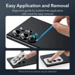 ESR Armorite Camera Lens Protectors for Galaxy S24 Ultra (2 pcs Pack) - Clear - Image 3