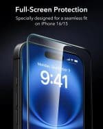 ESR Tempered Glass
Screen Protector iPhone 16/15 (Clear)
- 1 Pack - Image 8