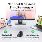 Ugreen Multi-mode Vertical Wireless Mouse MU008 (25444) - Image 4