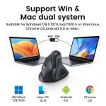 Ugreen Multi-mode Vertical Wireless Mouse MU008 (25444) - Image 5