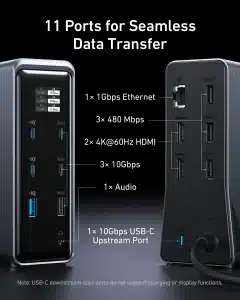 Gadgetoo Anker Prime Charging Docking Station (14-In-1, Dual Display, 160W)