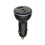 LDNIO C102 160W 3-Port Car Charger with 100W Type-C to Type-C Cable