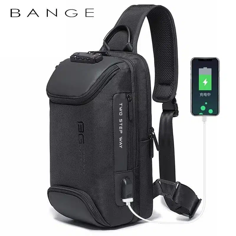 Bange-Bg-7082-Anti-Theft-Tsa-Lock-Crossbody-Bag-Waterproof-Chest-Pack-With-External-Usb-Port-4 Bange Bg-7082 Anti-Theft Tsa Lock Crossbody Bag Waterproof Chest Pack With External Usb Port - Image 1
