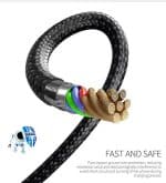 Aivr K371 3-in-1 Fast Charging Type C / Micro USB / iOS Lightning Cable - 2m