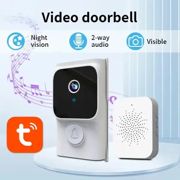 Tuya Wireless Doorbell Camera 1080 High-Definition Bidirectional Audio WiFi Video Intelligent Intercom Doorbell