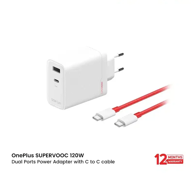 Oneplus Supervooc 120W Dual Ports Power Adapter With C To C Cable Oneplus Supervooc 120W Dual Ports Power Adapter With C To C Cable