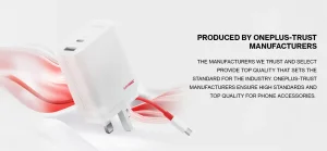 Gadgetoo Oneplus Supervooc 120W Dual Ports Power Adapter With C To C Cable