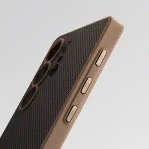 Gadgetoo Pitaka Pinbutton Case For Samsung Galaxy S25 Ultra – Black/Gold