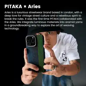 Gadgetoo Pitaka Aries Tactile Woven Case For Iphone 16 Pro / 16 Pro Max -Credit Card