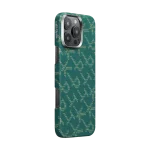 Pitaka Gold Green Classic Monogram Tactile Woven Case for iPhone 16 Pro & 16 Pro Max - Image 2