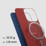 Pitaka Dark Blue Classic Monogram Tactile Woven Case for iPhone 16 Pro Max - Image 3