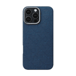 Pitaka Dark Blue Classic Monogram Tactile Woven Case for iPhone 16 Pro Max