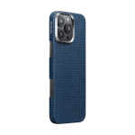 Pitaka Dark Blue Classic Monogram Tactile Woven Case for iPhone 16 Pro Max - Image 2