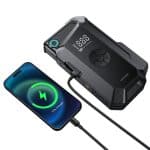 USAMS ZB287 QCB SERIES 2-IN-1 60W 8000mAh Car Jump Starter with Air Compressor Inflator - Image 5