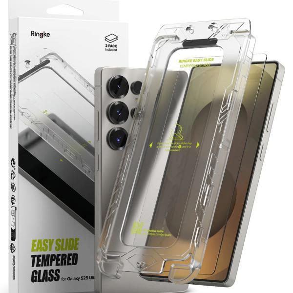 Ringke 2-Pack Easy Slide Tempered Glass Screen Protectors for Samsung S24 Ultra