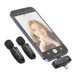 Hoco L15 Type C & Lightning Dual Mic Lavalier Wireless Microphone - Image 2