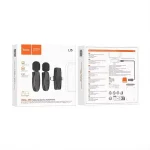 Hoco L15 Type C & Lightning Dual Mic Lavalier Wireless Microphone - Image 3