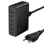 Hoco C152A 70W PD 6-Port Desktop Charger | 5 USB-C + 1 USB-A Fast Charger - Image 2