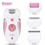 Kemei KM-2530 Epilator, Lady Shaver, & FootCare 4 in 1 Beauty Tools for Women