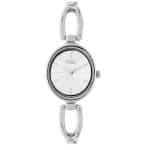 Titan Raga Viva Silver Dial Analog Metal Strap Watch for Women NT2579SM01