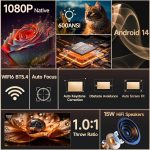 Magcubic HY350MAX 600 ANSI Portable Projector | Native 1080P with 8K Input, Android 14, Auto Keystone & Focus, Outdoor Friendly - Image 6