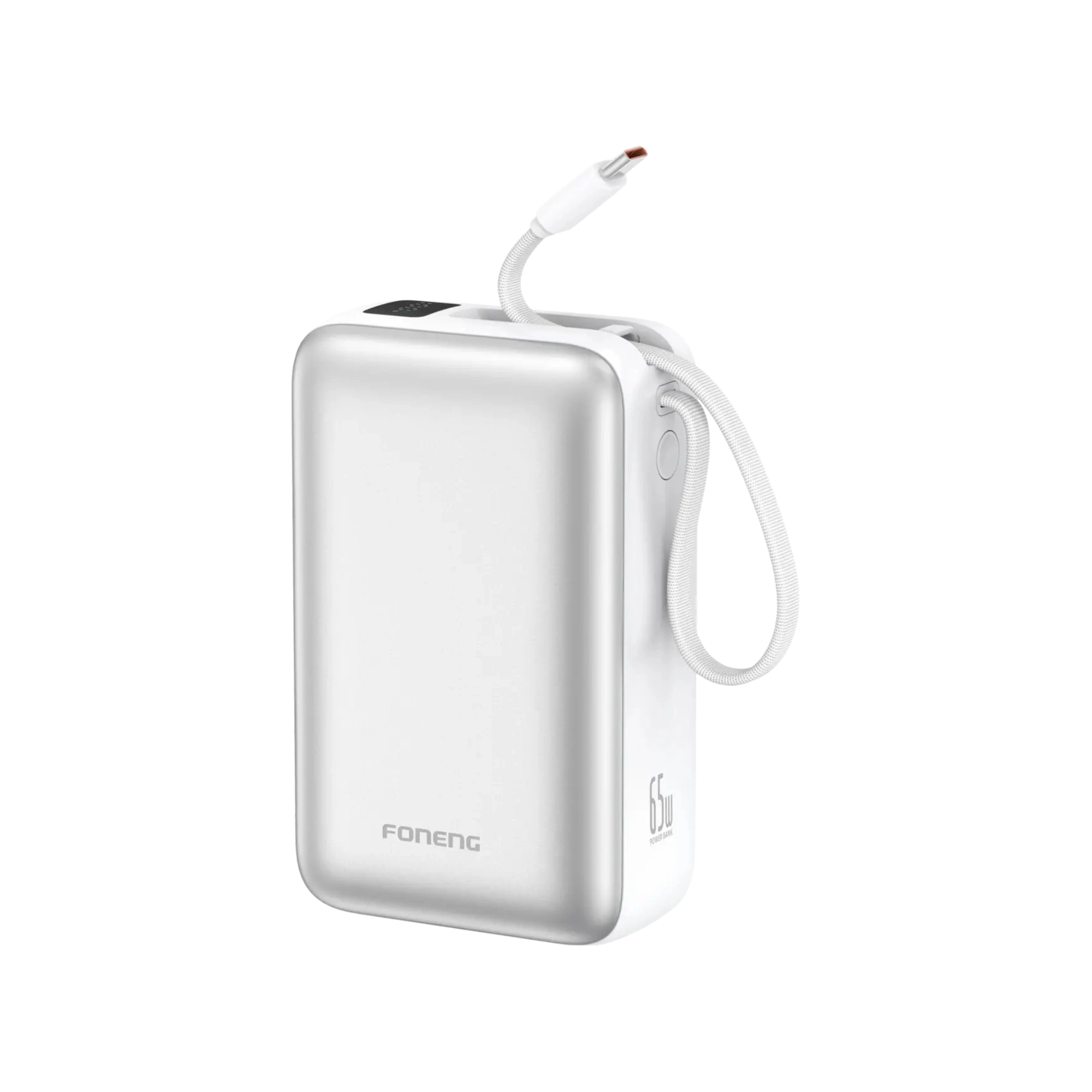 Foneng Px128 30000Mah 65W Power Bank With Built-In Type-C Cable - Image 2