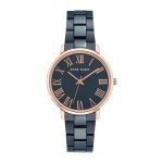 Anne Klein Navy Dial Ceramic Strap Watch NCAK3718NVRG