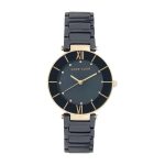 Anne Klein Blue Dial Ceramic Strap Watch NEAK3266NVRG