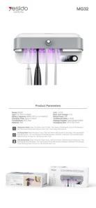 Gadgetoo Yesido Mg32 Toothbrush Dryer Holder With Uv Sterilization