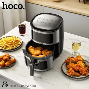 Gadgetoo Hoco He26 8L Air Fryer – 360° Rapid Heat Circulation Digital Air Fryer
