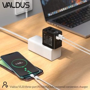 Gadgetoo Valdus 33W Gan Universal Travel Adapter (Vl33) Gadgetoo Valdus 33W Gan Universal Travel Adapter (Vl33)