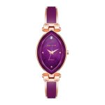 Anne Klein Purple Dial Quartz Analog Plastic Strap Watch for Women AK4018PRRG